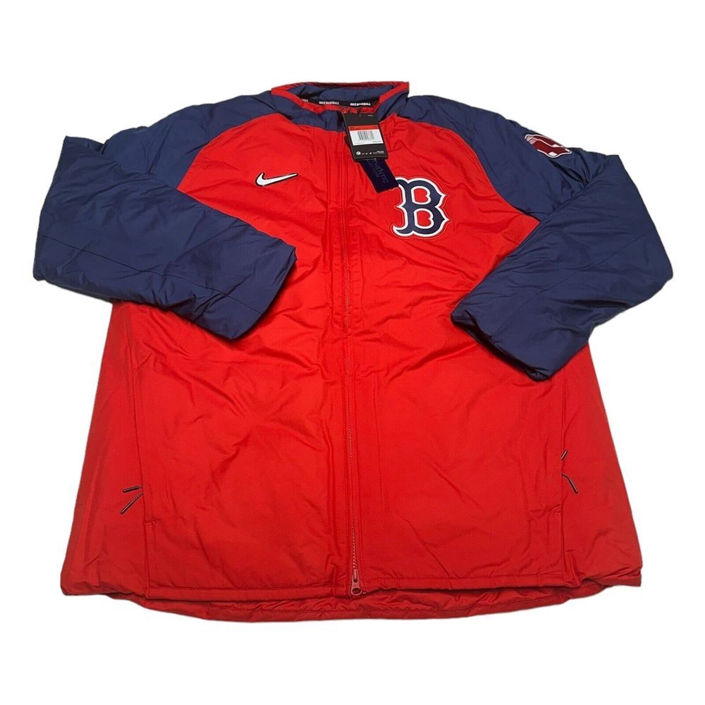 Nike Boston Red Sox Dugout Jacket Full-Zip Red MLB Baseball NWT Men's Size L